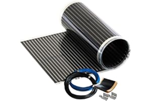 Calorique infrarossi Pellicola Riscaldante elettrico riscaldamento a pavimento 100 cm 220 W/m² 5,0 m² - Iscaldamento efficiente ed economico per nuove costruzioni o ristrutturazioni