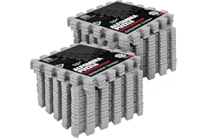 ManiBoom Suelo Gimnasio Acolchado Grueso de Caucho Fácil de Limpiar【30x30x1 cm】- Alfombra Gym Crossfit y Ejercicios en Casa - Esterilla Fitness Puzzle de Goma - Tatami Mat (Gris, 36pcs)