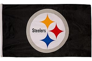 TEAM SPORTS AMERICA NFL Pittsburgh Steelers 3 x 5 Outdoor Durable Flag with Grommets | Heavy Duty Flag & Banner for Outdoor Garden Patio | Indoor Wall Decor Flag for Room | Works with Flag Poles for Outside House