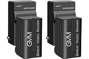 GVM GREAT VIDEO MAKER Zasilacz GVM, bateria 4400 mAh do LED 800D 480 520 672, zapasowa bateria z ładowarką do serii Sony NP, NP750 kompatybilny z panelem LED GVM Video Light