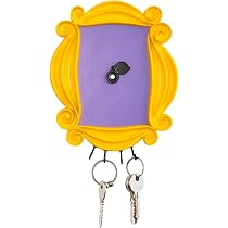 mumisuto Friends Monica's Door Wall Key Holder, Portachiavi da Parete in Legno, Cassetta Portachiavi con 6 Ganci, Porta Chiavi da Muro per Casa per Soggiorno, Camera da Letto, Cucina, Bagno