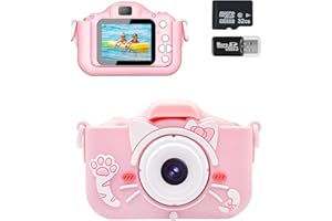 CGSGDK Fotocamera per bambini, fotocamera digitale per bambini da 2,0 pollici, fotocamera selfie ricaricabile 20MP/1080P, con scheda SD 32G, lettore di schede, adatto per ragazze e ragazzi dai 3 ai 12 anni
