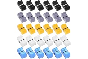 MOLZINY 30 Stück fader kappen mixer fader fader knob fader knopf Fader Knöpfe Faderknopf Aufnahme Bunte Fader Caps Konsole Mischer Schieberegler für DJ Mixer die Lautstärkeregelung Gitarrenkonsole