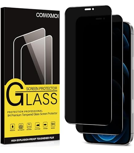 AVANA Pellicola In Vetro Temperato Anti-Spy Per IPhone 12 Pro Max - 2 Pezzi, Protezione 9H Antigraffio, Privacy, Con Kit Applicazione - 2