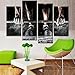 Produktbild 4 Panel / 5 Stück Body Building Sport Malerei Moderne Drucken Leinwand Bilder Weightlifting Poster Liveing Zimmer Home Decor Wall Art, Schwarz
