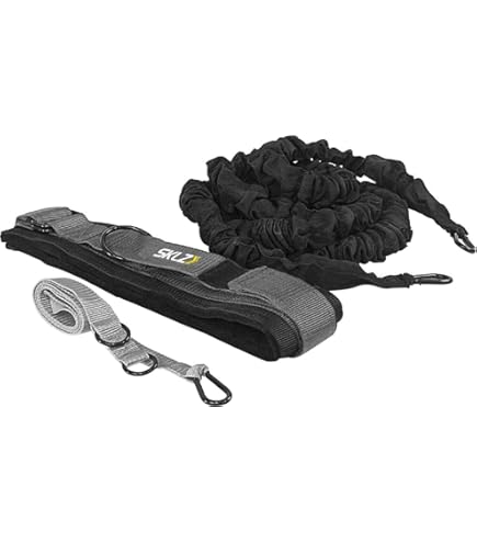 SKLZ Verticale Springtrainer met verstelbare riem, duurzame beenweerstandsbanden, krachttrainingsapparatuur, zwart/geel