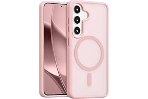 RALEAVO Etui magnetyczne do Samsung Galaxy A15 4G/5G, kompatybilne z MagSafe, odporne na wstrząsy, silikonowe, półprzezroczyste, silikonowe etui do Samsung A15 (różowe)