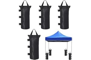 KUIZHEN 4Pack Gazebo Weights Sand Bags Tent Sandbags, Industrial Grade 600D Heavy Duty Sandbag Weights, Sandbags for Any Pop Up Tents Canopy Outdoor Patio, Gazebos and Patio Furniture