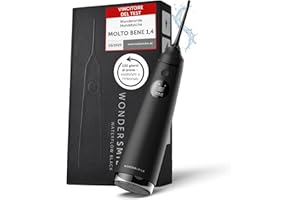 Wondersmile Irrigatore orale Pro – Vincitore del test 2024-100 giorni di prova senza rischi - Tecnologia SmoothFlow per una cura ottimale dei denti e delle gengive - 4 modalità (Ultimate Black)
