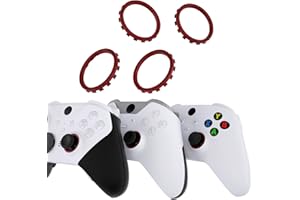 eXtremeRate Anelli di Levette Analogiche per Xbox Series X S Controller ASR Versione Cover Custodia,Accessori Ricambio per Xbox One Elite/Elite Series 2 Controller Joystick-Carminio