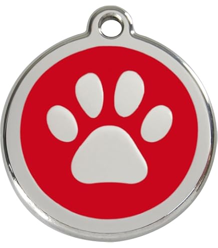 Red Dingo Hundemarke - Pfotenabdruck Motiv Mit Glitzer