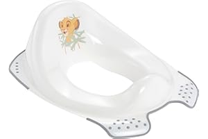 keeeper Ewa Rey León Asiento de inodoro infantil, De 24 meses a 4 años aproximadamente, Función antideslizante, El Rey León, Blanco