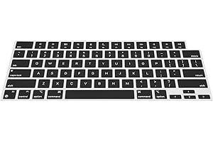 kwmobile Protection pour Clavier Compatible avec Apple Macbook Air 13 M4 2025 A3240 - Protection Clavier Ordinateur QWERTY US en Silicone - Noir