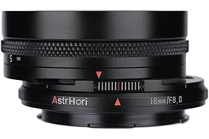 AstrHori 18 mm F8 Objectif Grand Angle Plein Format et Objectif de décalage Manuel pour Appareil Photo sans Miroir Sony E Mount A5000,A6000,A6500,A6600,NEX-3,NEX-5,NEX-7,A7,A9,NEX-6,etc.
