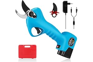 SWANSOFT Akku Astschere, 25 mm Schnittdurchmesser, 2 x 16,8 V/2 Ah Lithium-Batterien, Elektrische astschere für den Gartenschnitt