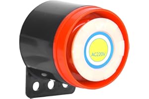 SPACNANA Cicalino Piezoelettrico Attivo con Cavo AC 220V 110dB Sirena Continua Allarme Cicalino Elettronico per Elettronica Fai-da-te