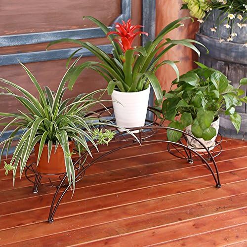 European-style wrought iron/balcony ladder flower racks/multi-layer floor pot holder/arch-type flower racks-F