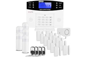 D1D9 - Sistema di allarme antifurto wireless fai da te GSM, per sicurezza domestica