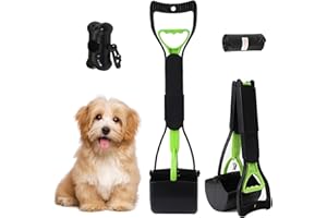 Unipampa Pelle à Déjections pour Animal Domestique, 45cm Pelle Ramasse-Crottes, Pelle Ramasse Crottes, Pelle a Crotte pour Chien, Pliable Long Manche, pour extérieur/intérieur pour Chien et Chat
