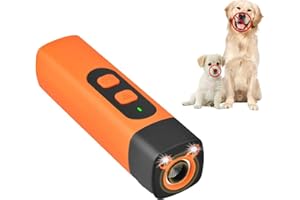 Oamger Anti-Bell-Gerät für Hunde, Ultraschall-Abschreckungsgerät Gegen Hundebellen, 8m Reichweite, Handheld Antibell Ultraschall mit LED-Taschenlampe,Wiederaufladbar Ultraschall-Bellstopper (1 Stück)