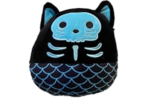 SQUISHMALLOWS Squishmallow Oficjalna zabawka Kellytoy kolekcjonerska Halloween, miękkie pluszowe zwierzęta (szkielet szejki, syrenka, kot, 20 cm)