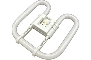 LevoLutz 16w 2D 2 Pin GR8 Light Bulb Compact Fluorescent Lamp, White 3500K, Energy Saving for Bathroom, Kitchen, Home & Offices
