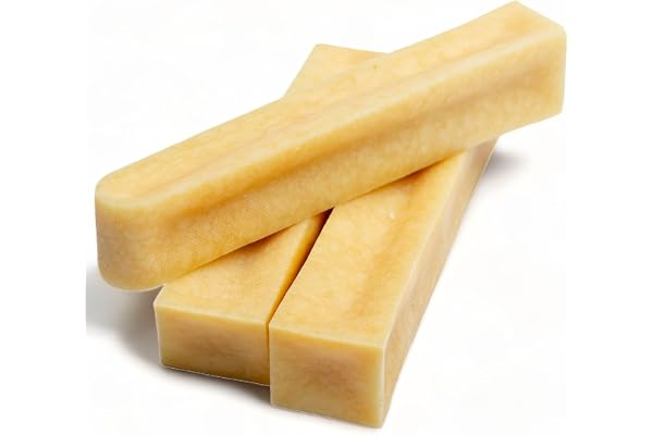 Os au Fromage Naturel Dilecti pour Chiens - Friandises pour Chien à Mâcher, Une Alternative Durable au Fromage de Yak pour la Mastication du Chien (Taille M, Lot de 3)