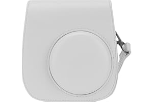 ZUIKAKU Schutz- und Tragetasche kompatibel mit Fujifilm Instax Mini 11/9/8/8+ Sofortbildfoto mit Tasche für Zubehör und verstellbarem Riemen. (Weiß)