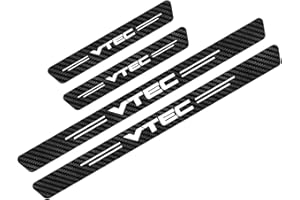YUPACK 4 Pièces Protecteur de Seuil de Voiture pour Hon-da HR-V FIT Insight Type R Type S, Protection des Marches de Porte, Autocollant de Plinthes de Seuil Auto en Fibre Carbone Anti-Rayure, VTEC