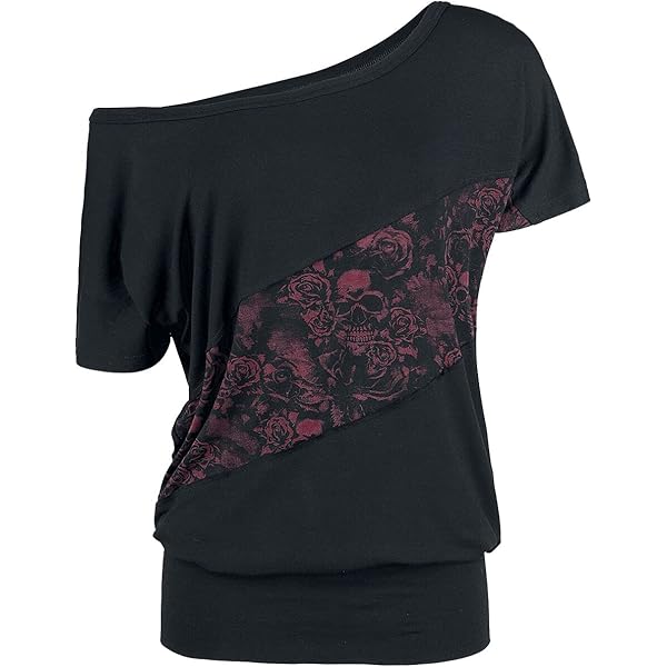 Black Premium T-Shirt Damen Bordeaux - EMP Exclusive Basic