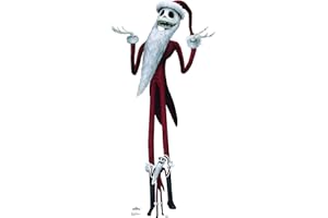 STAR CUTOUTS SC4033 Jack Skellington Santa Suit The Nightmare Before Christmas Kingdom Hearts Lifesize Cartón Recorte con Mini Gratis