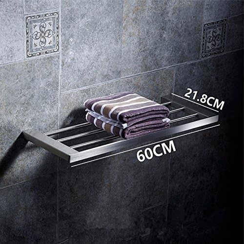 lzzfw Towel bar single rod 304 stainless steel wire drawing towel rack towel rack bathroom accessories