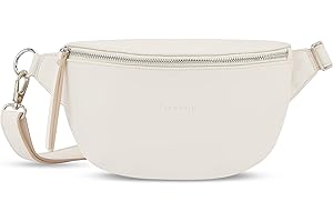 Expatrié Riñonera Mujer Cremas - Alice Small - Bolso Canguro de Cuero Vegano para Festivales, Viajes y Todos los Días - Bolsa de Cintura Elegante - Repelente al Agua