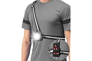 Neialla Running Lights LED for Runners, 3 Modes Running Chest Light 90°Adjustable Beam Angle Running Torch IPX5 Waterproof USB Rechargeable 250 Lumen Chest Torch for Dog Walking Fishing Camping