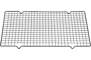 Greatangle Accueil Cuisine Accessoires De Cuisson Facile À Nettoyer Antiadhésif De Refroidissement Rack Grille Grille Cuisson Cookie Biscuit Gâteau Séchage Stand Noir L