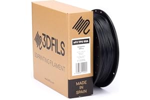 3DFILS - Filamento flexible para impresión 3D eFil TPU 90A: 1.75 mm, 1 Kg, Grafito