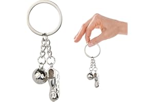 Cozlly Football Keychain, Porte-Clés en Métal Football en Argent, Porte-CléS CréAtif De DéCoration De Ballon De Football, Porte Clef Personnalisé Pour Adultes Et Enfants