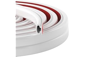 ORMEIN Joint Porte Fenetre Isolation et Phonique, Forme D Caoutchouc Joint de Porte, Autocollante Bande D'étanchéité Anti Froid Isolant Thermique, pour Joint porte entree, Fenetre (Blanc, 7M)