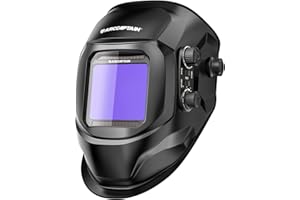 ARCCAPTAIN Schweißhelm Automatik, 100x93mm Schweißmaske mit Großes Sichtfeld, Real Colour Vollautomatik Schweisshelme mit Wahre Farbe Schweißerhelme Breiter Schatten 4/9-13 für MIG, TIG, ARC