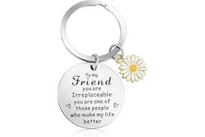 Amabro Friend Keychain Gifts Funny Keyring Gifts Sunflower Keychain Presents Cute Friendship Gifts for Best Friends True Friendship BFF Besties Sister Birthday Unique Christmas