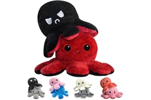 FASTEXX Octopus Reversible Plushies, Express Your Mood with our Double-Sided Flip Mood Octopus Plush, Reversible Octopus Plushie is Sweetest Gift for all Kids, Friends, Family on Any Occasion