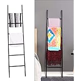 HNCS Moderno Toallero Escalera Negro Metal Soporte para ...