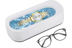 CKBUITY Jewellery Ultrasonic Cleaner Machine, 300ml Sonic 45KHz Ultrasonic Cleaner for Glasses Watches Jewelry, One Touch Sonic Cleaner for Cleaning Jewelry Rings Glasses Denture Watches