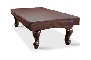 K-Musculo Pool Table Cover, Heavy Duty Leatherette Billiard Table Cover, Waterproof and Tearproof, 7/8/9 Foot Fitted (Brown,6.5FT)