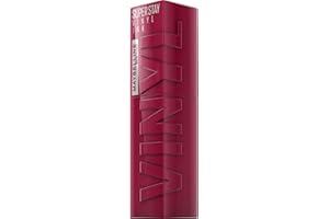 Maybelline New York Tinta Labbra a Lunga Tenuta Superstay Vinyl Ink, Per un Effetto Vinilico fino a 16H, Finish Luminoso e Senza Sbavature, Formula Vegana, Tonalità: 30 UNRIVALED