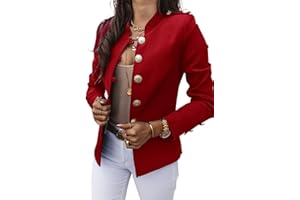 Freenfitmall Blazers de manga larga para mujer, traje de negocios, oficina, trabajo, chaqueta larga con frente abierto, talla XXL