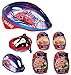 Produktbild Set: Kinderhelm + Schützer - Disney Cars Lightning McQueen - incl. Name - Gr. 52 - 56 - circa 3 bis 15 Jahre - verstellbarer Helm - Auto - für Kinder Jungen / Fahrradhelm größenverstellbar Schutz