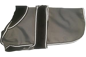 Danish Design 2 in 1 Ultimate Grey/Black Removable Padding Lightweight Dog/Puppy Coat 16 Inch 40 cm