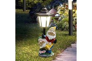 OKESYO Figuras de Jardín Solares para Exterior, Estatuas con Linternas Solares, Resistentes a la Intemperie, Decoración de Jardín, Día de la Madre, Regalo