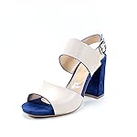 GIORGIO REA Sandali Donna Eleganti Fatti a Mano in Italia Tacco Comodo 10 cm. Vera Pelle Lavorata artigianalmente...